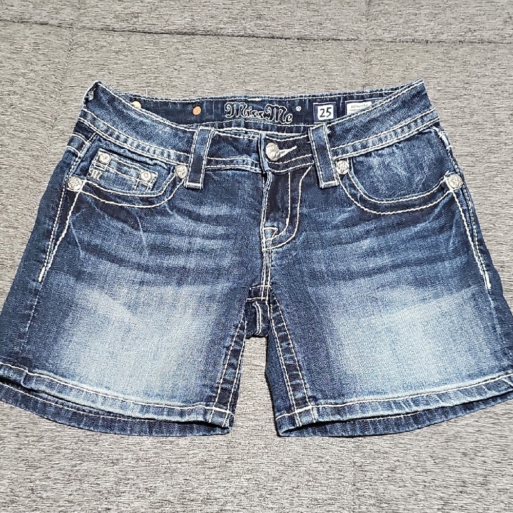 Miss Me Women's Blue Denim Shorts